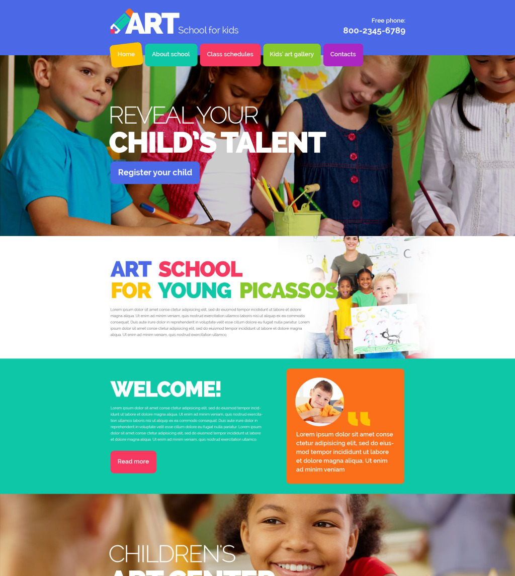 Kids Art School Template