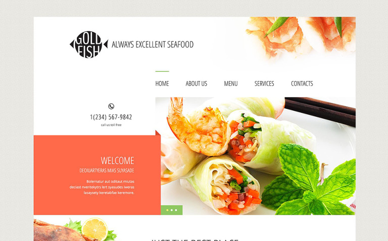 Gold Fish Responsive Website Theme Big Screenshot Gold Fish Website Template New Screenshots BIG