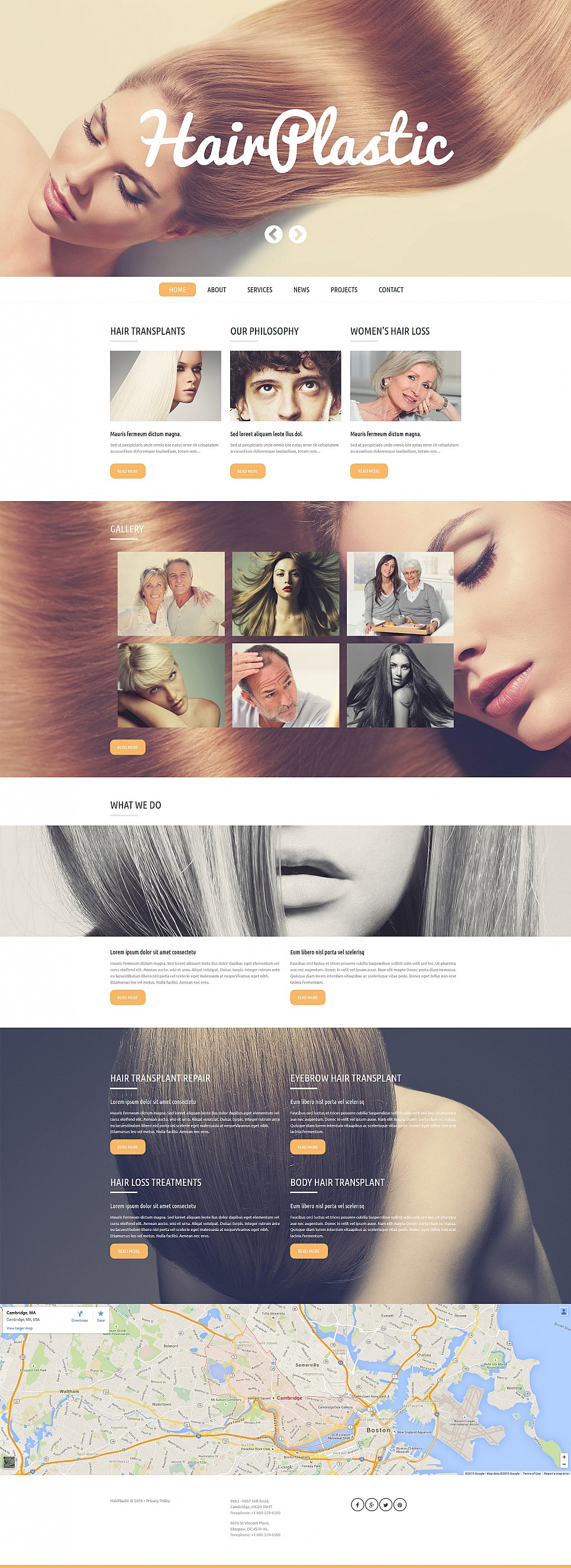 Hair Clinic Responsive Moto CMS 3 Template New Screenshots BIG