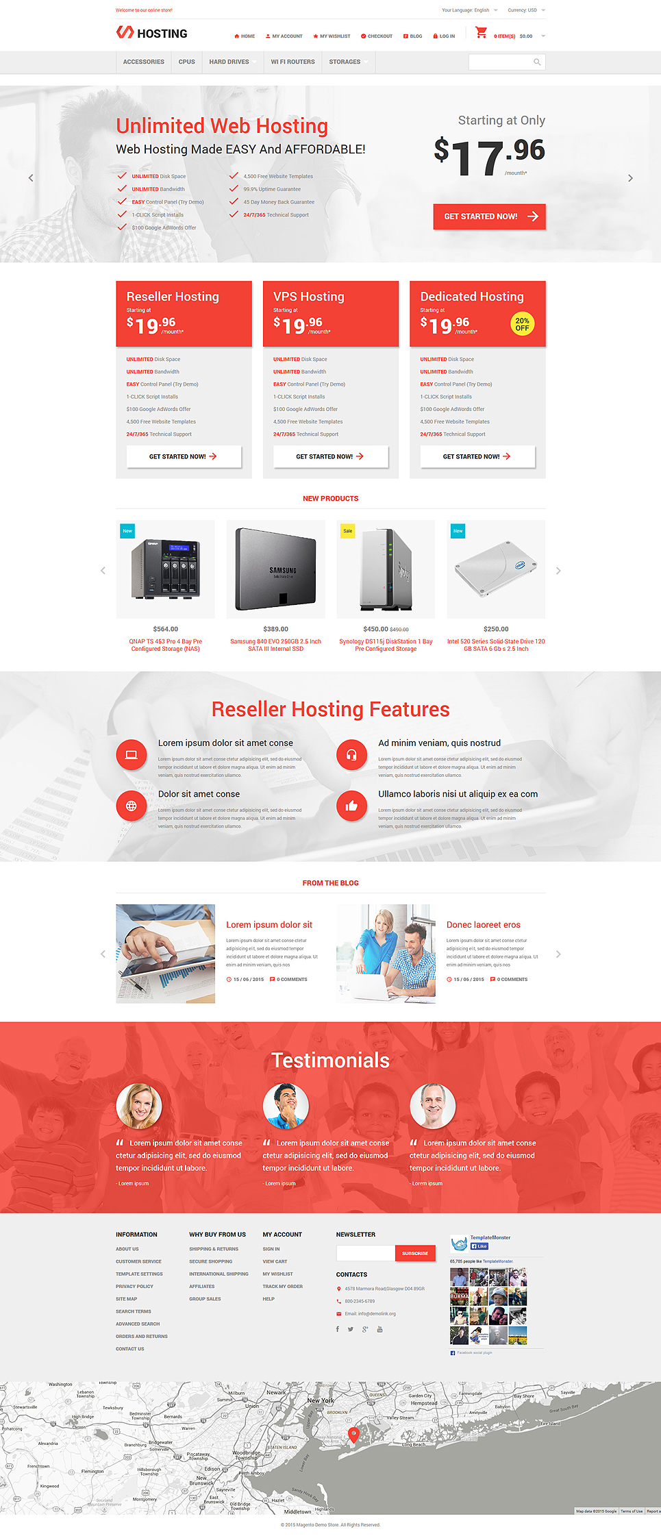 Hosting Online Store Magento Theme New Screenshots BIG