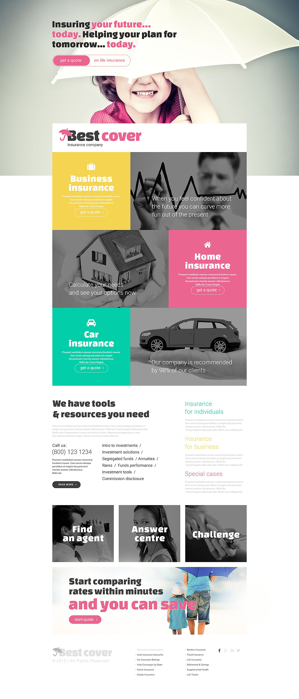 Insurance Responsive Landing Page Template New Screenshots BIG