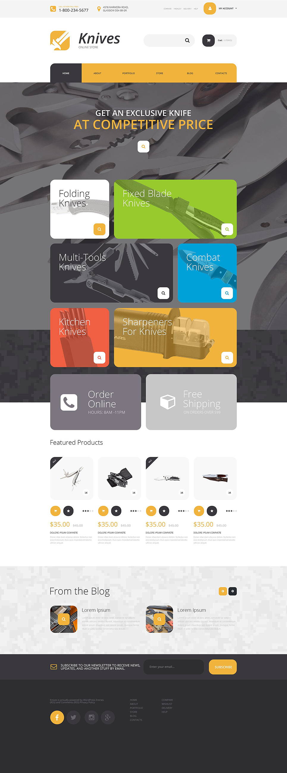 Knives Store WooCommerce Theme New Screenshots BIG