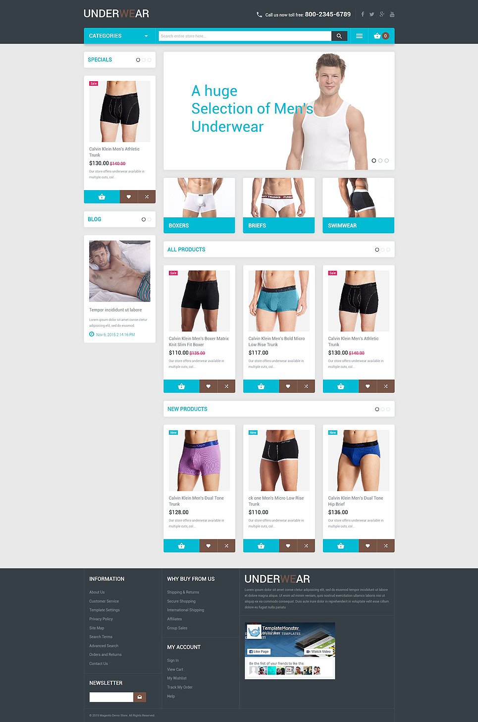 Mens Underwear Magento Theme New Screenshots BIG