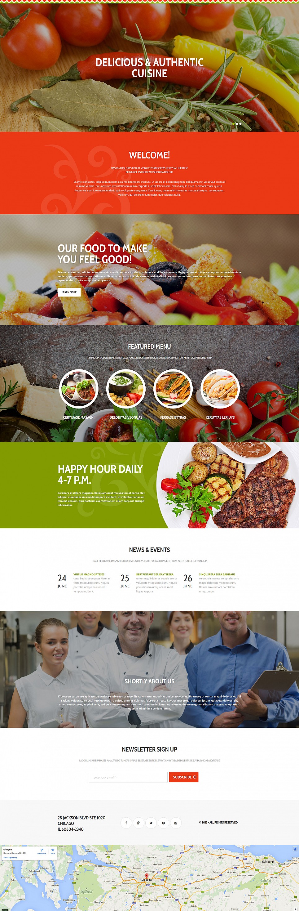 Mexican Restaurant Responsive Moto CMS 3 Template New Screenshots BIG