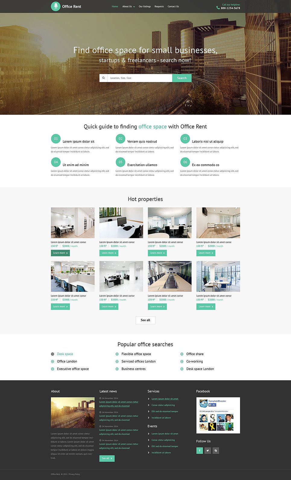 Office Responsive Website Template New Screenshots BIG