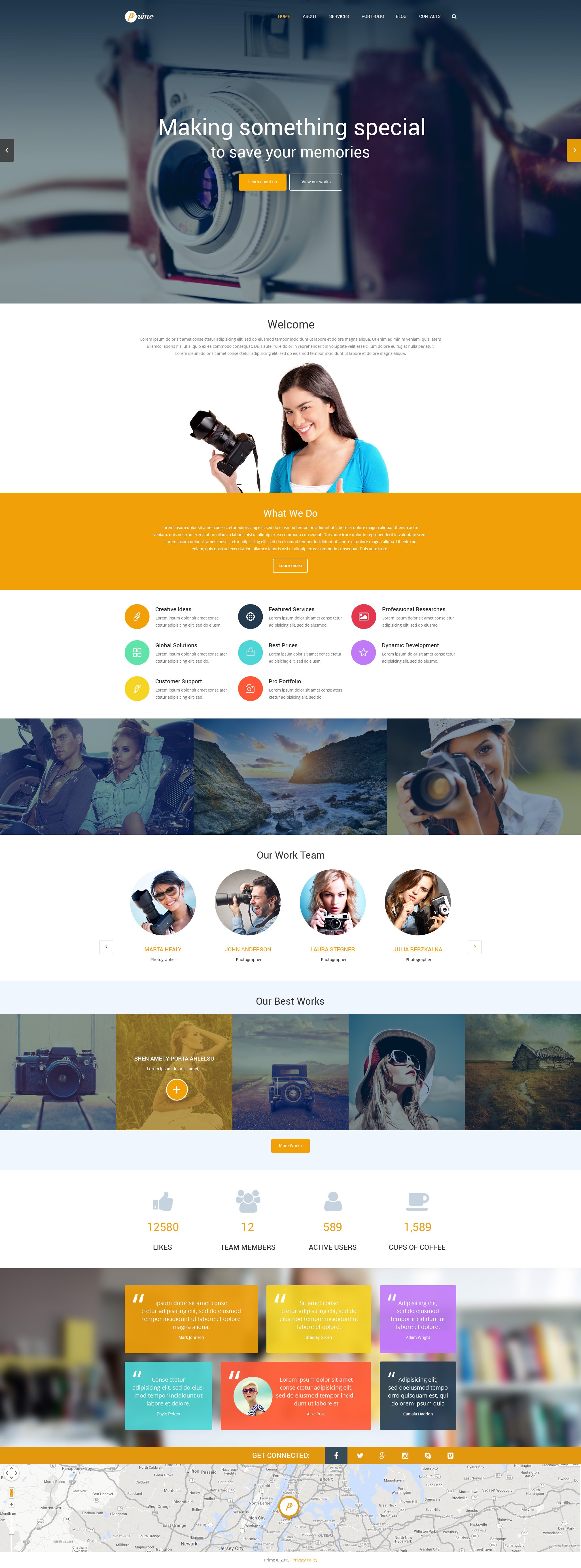 Photographer Portfolio Responsive WordPress Theme - screenshot