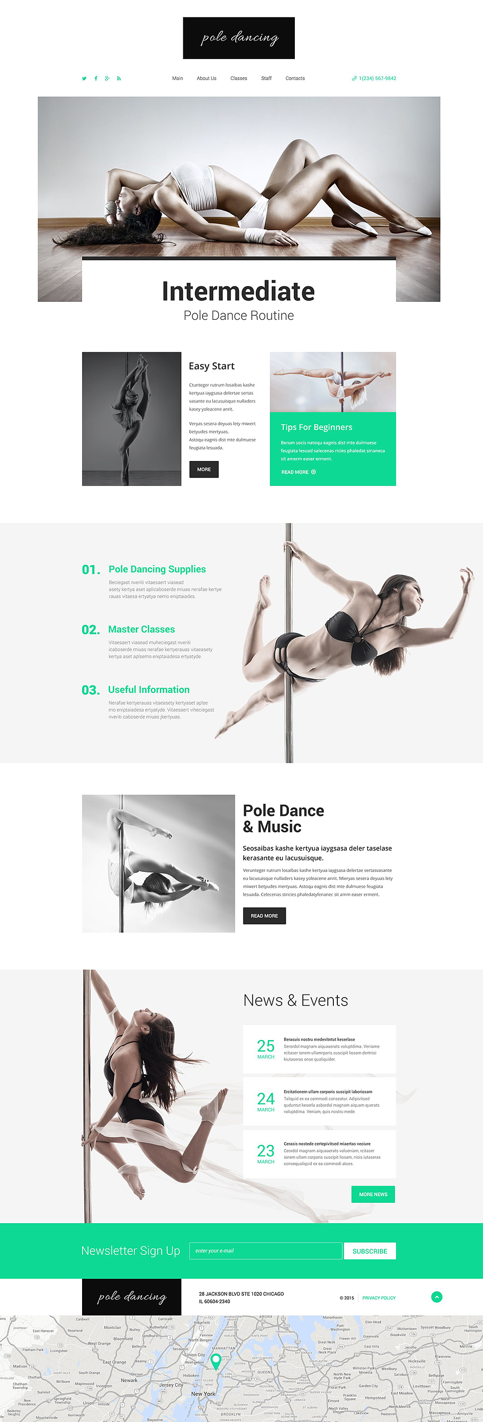 Pole Dancing Website Template New Screenshots BIG