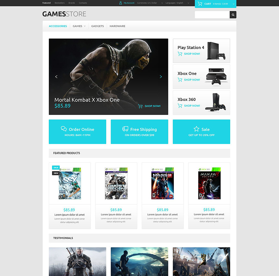 Pro Gamer osCommerce Template Big Screenshot Pro Gamer OsCommerce Template New Screenshots BIG