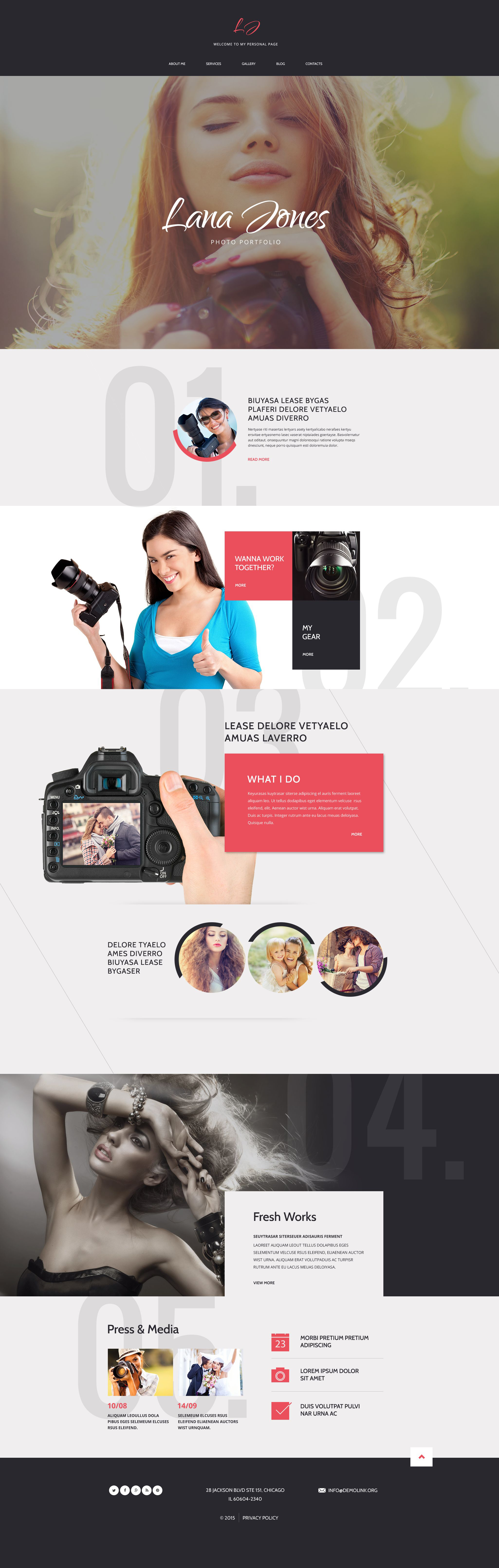 Responsive Fotoğrafçı Portföyü Drupal #54832 - Ekran resmi