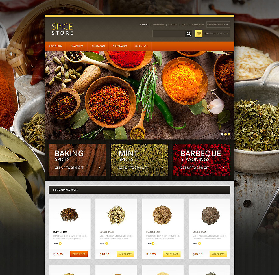 Spice Shop osCommerce Template Big Screenshot Spice Shop OsCommerce Template New Screenshots BIG