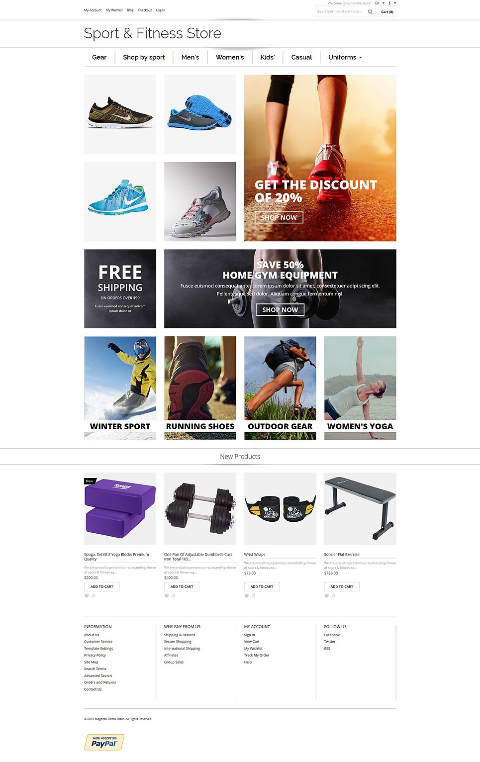 Sports Shop Magento Theme New Screenshots BIG