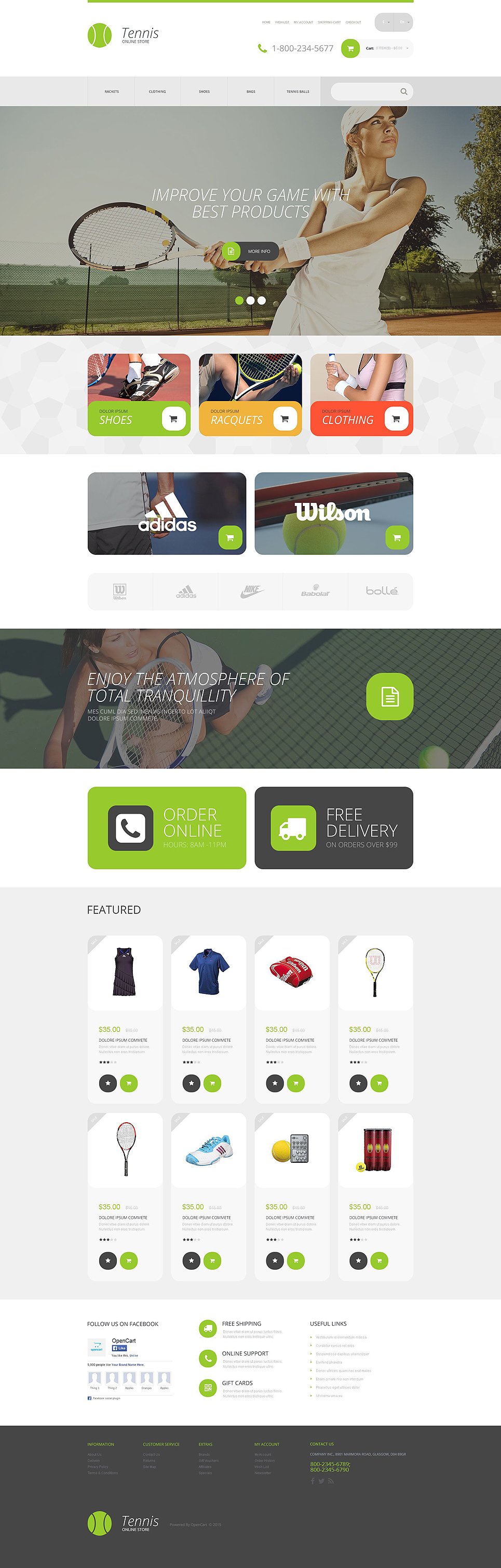 Sports Store OpenCart Template New Screenshots BIG