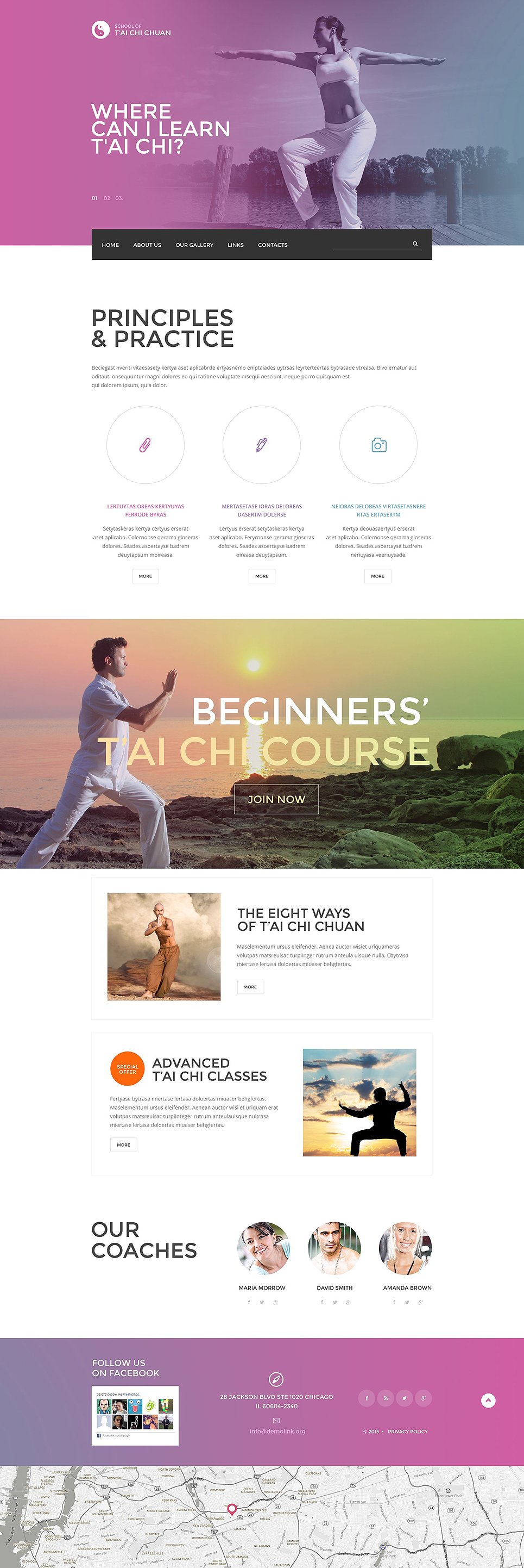 Tai Chi Chuan Website Template New Screenshots BIG