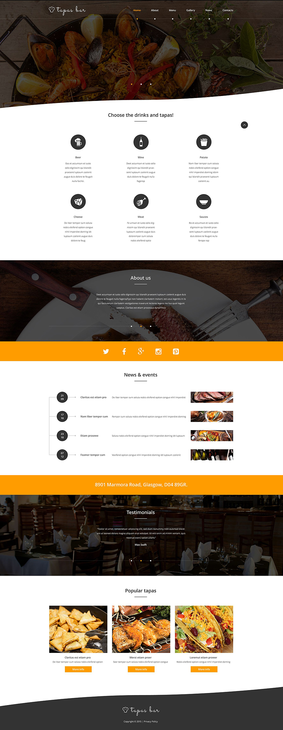 Tapas Bar Website Template New Screenshots BIG