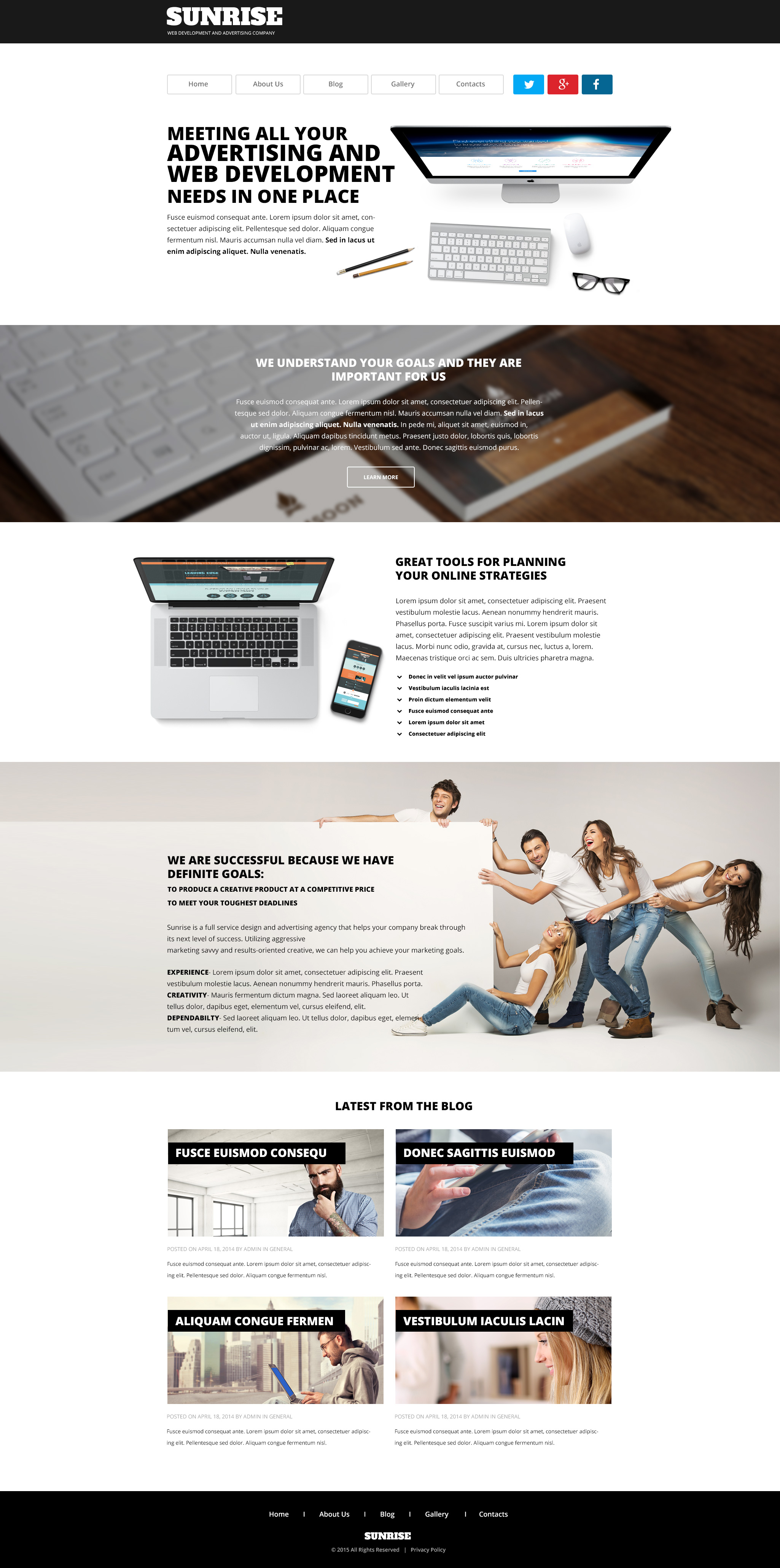 Tema De WordPress "Sunrise" #54801 - captura de pantalla