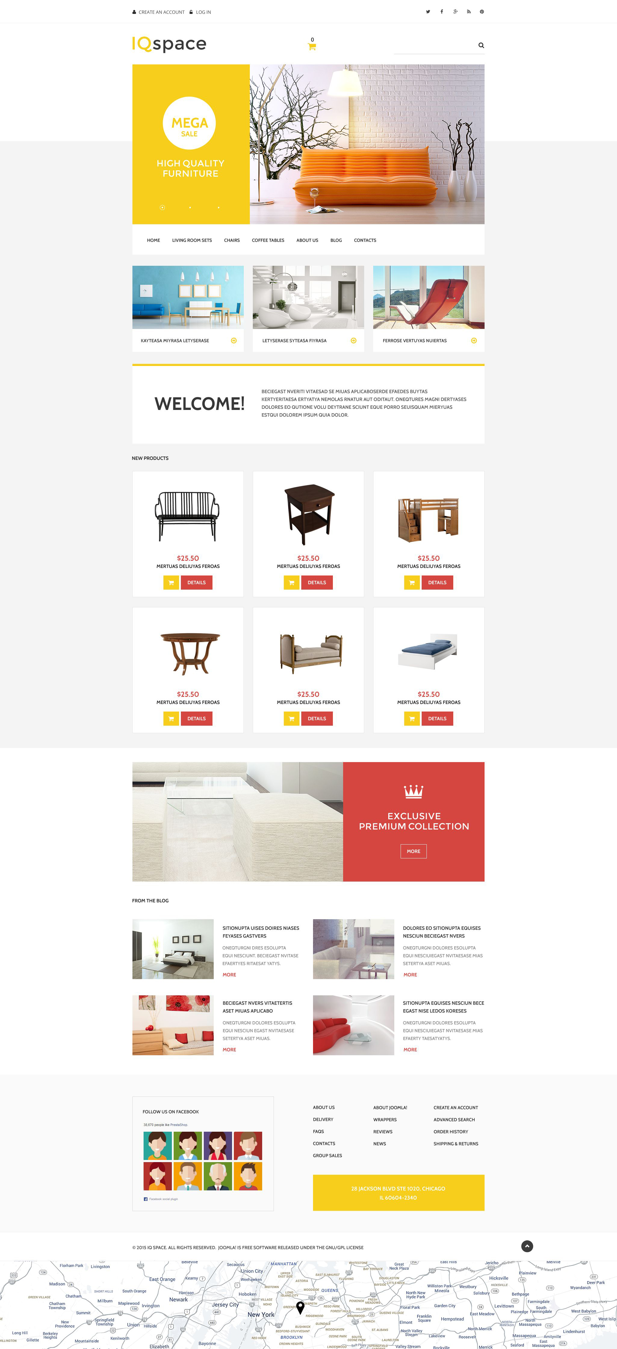 Tema VirtueMart #54882 "IQspace" - screenshot