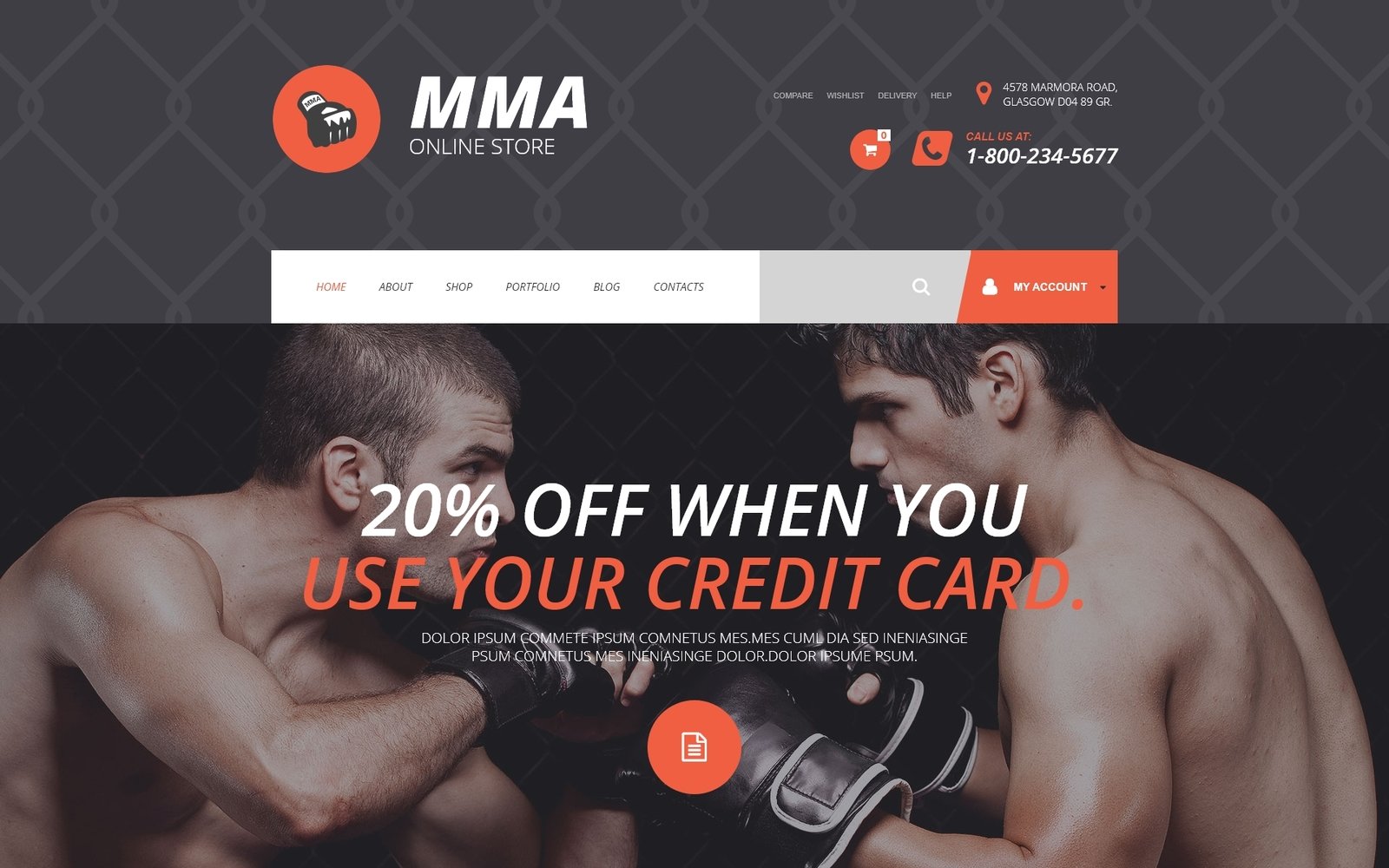 Tema WooCommerce "Tienda MMA" #54870
