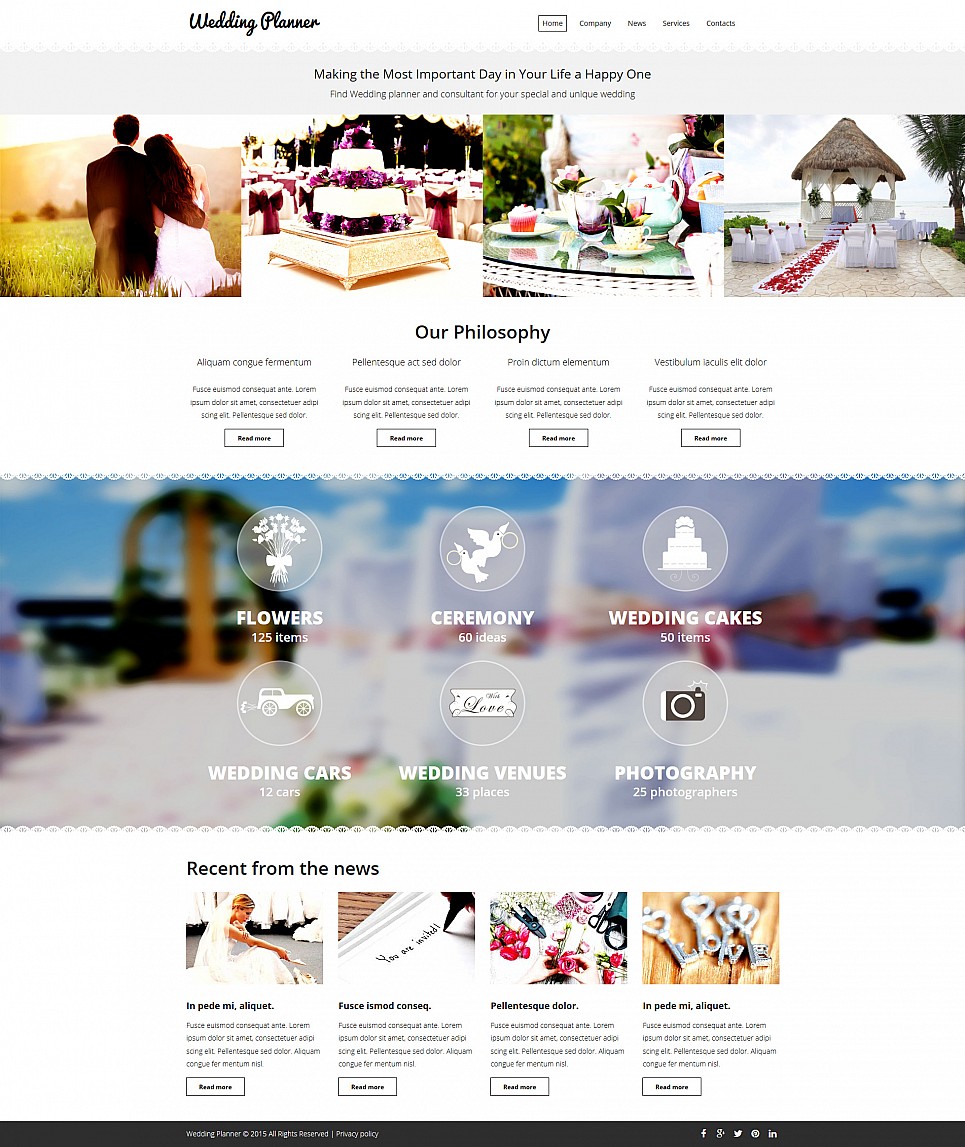 Wedding Planner Responsive Moto CMS 3 Template New Screenshots BIG