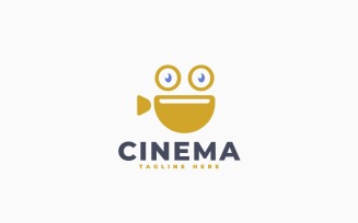 Cinema Happy Logo Template Design
