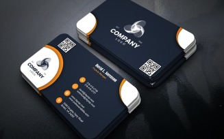 Clean Business Card Template with Organized Layers