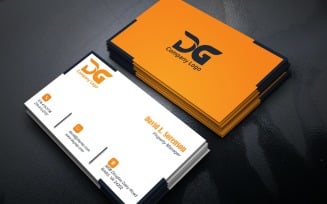 Clean Professional Business Card Layout Template PSD