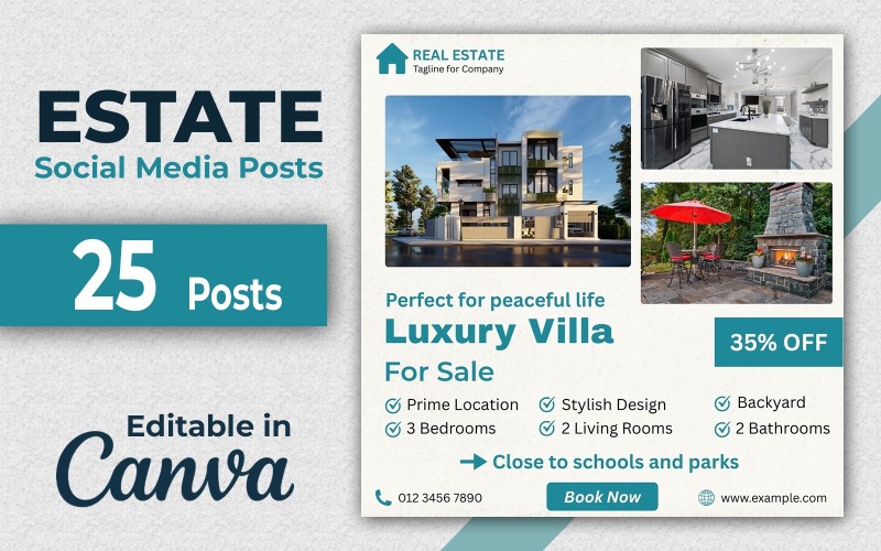 Estate Post Template Pack Social Media