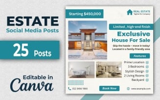 Estate Social Design Kit - Canva Bundle