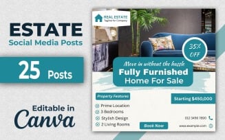 Estate Social Post Kit Real Estate Agency Templates