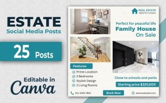 Estate Social Post Pack - Canva Bundle