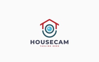 House Camera Logo Template Design