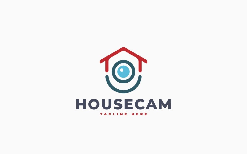 House Camera Logo Template Design
