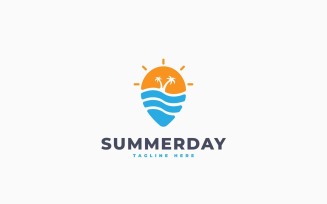 Summer Trip Logo Template Design