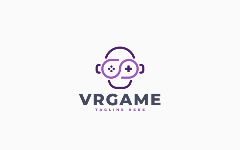 VR Game Logo Template Design