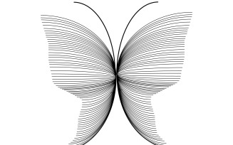A line art butterflies design