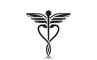 Caduceus Medical Symbol Logo Template