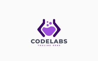 Coding Lab Logo Template Design