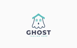 Ghost House Logo Template Design