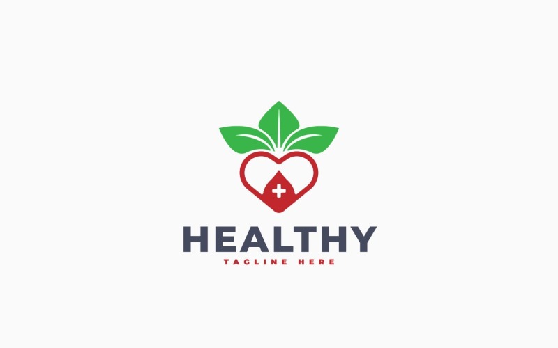 Healthy Blood Logo Template Design