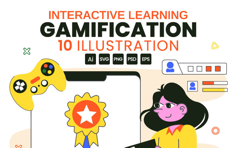 10 Interactive Learning Gamification Illustration
