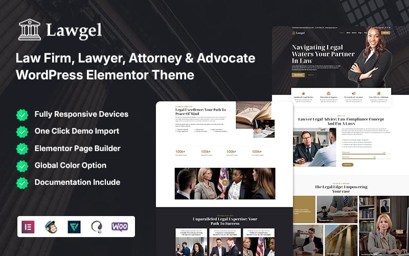 Lawgel - Law Firm, Lawyer, Attorney & Advocate WordPress Theme