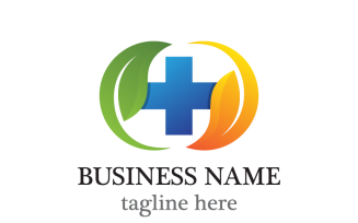 Medical and Leaf Logo Template