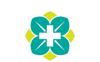 Medical Cross and Leaf Logo Template
