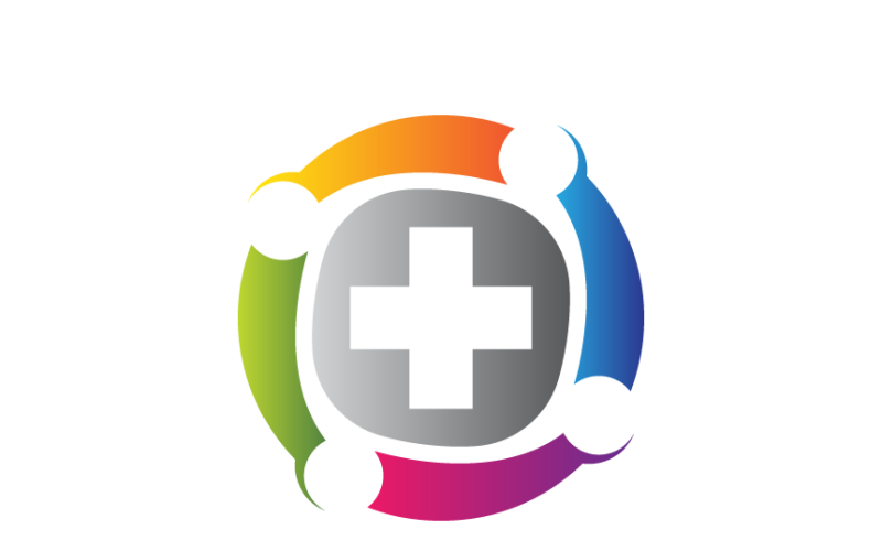 Medical Tech Colorful Gradient Logo Template