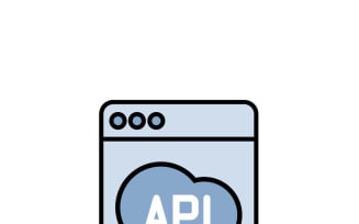 Modern API Connectivity Vector Glyph Icon