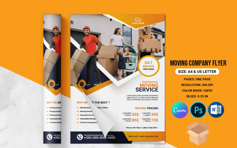 Moving Service Company Flyer Corporate Identity