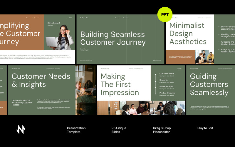 Oddysey Customer Journey Presentation PowerPoint PowerPoint Template