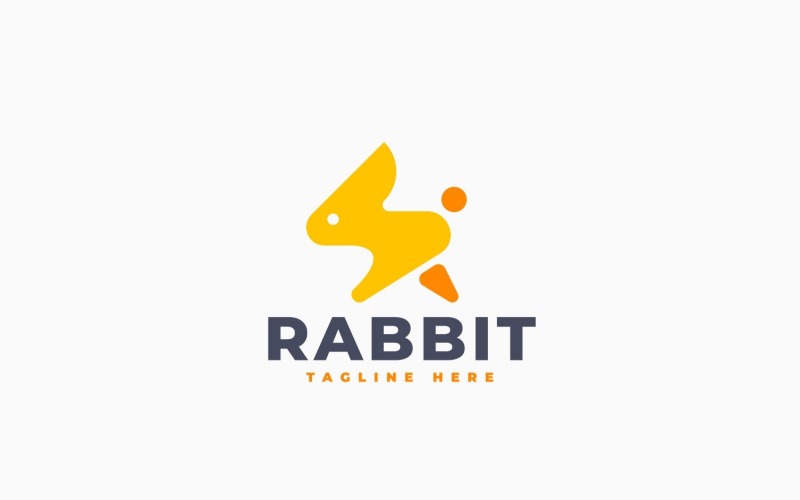 Rabbit Power Logo Template Design