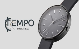 Tempo Watch Co. – Modern Luxury Watch Brand Logo Template