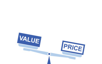Value vs Price Balance Scale Business Infographic Design