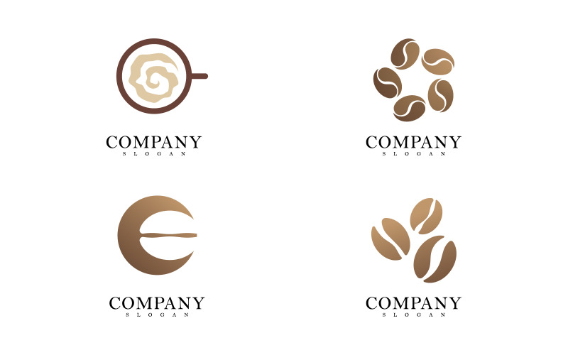 Coffee Beans Logo Template vector 15